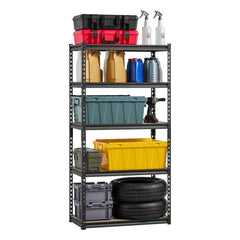 Heavy Duty 5 Tier Metal Storage Shelves 2000LBS Load Bearing Garage Warehouse Basement Organizer Rack 32" W 16" D 62.8" H
