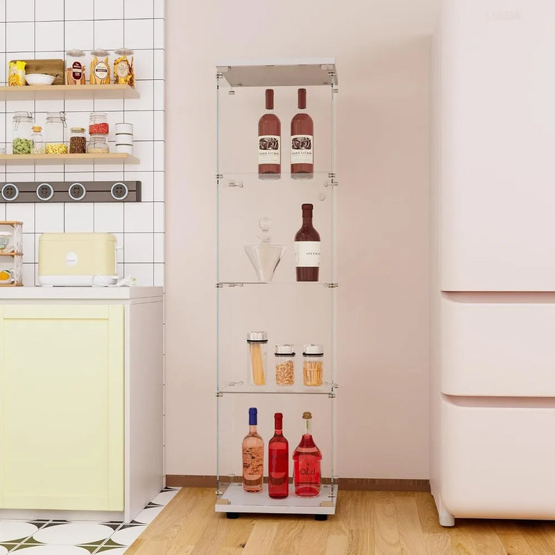 Glass Display Cabinet with 4 Shelves, 64.2