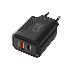 Total 65W USB GaN Charger Quick Charge Mobile Phone Adapter For iPhone Samsung Xiaomi Huawei QC3.0 USB Type C Wall Quick Charger