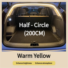 Car high brightness trunk lighting ambient light interior decoration LED wiring free automatic sensing tailgate light strip