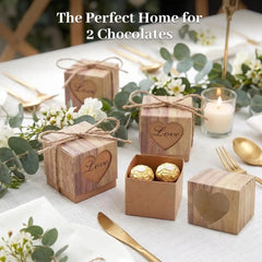 Small Gift Boxes 2x2x2 Inches 50 Pack for Party Favors, Wedding, Baby Shower, Birthday Decorations