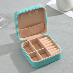 Portable Travel Mini Jewelry Box Leather Jewelery Ring Organizer Case Storage Gift Box Girls Women