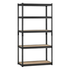 Heavy Duty 5 Tier Metal Storage Shelves 2000LBS Load Bearing Garage Warehouse Basement Organizer Rack 32" W 16" D 62.8" H
