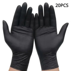 Black Disposable Nitrile Gloves Latex & Powder Free for Tattooing Manicures Salon Cleaning Disposable Food Working Latex Glove
