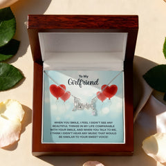 To my girlfriend love necklace