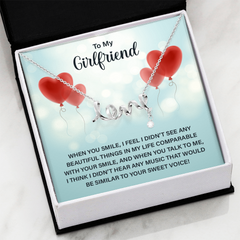 To my girlfriend love necklace