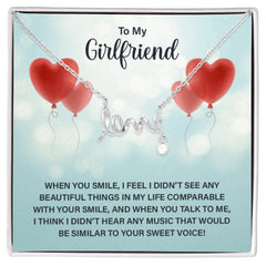 To my girlfriend love necklace