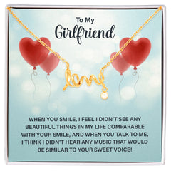 To my girlfriend love necklace