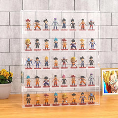 5-Tier Acrylic Display Case for Mini Figures, Dust-Proof Wall Mounted or Desktop, Each Compartment 15.7"L x 3.4"W x 3.8"H