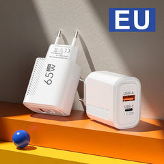 Total 65W USB GaN Charger Quick Charge Mobile Phone Adapter For iPhone Samsung Xiaomi Huawei QC3.0 USB Type C Wall Quick Charger